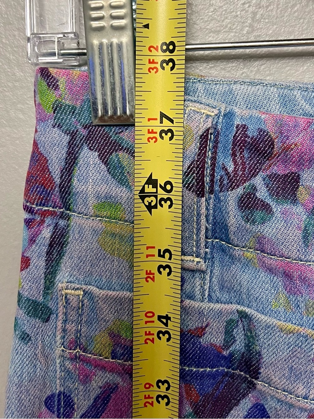 NWOT Anthropologie Maeve Colette High Rise Wide Leg Cropped Jeans Floral Size 27 - Picture 7 of 10